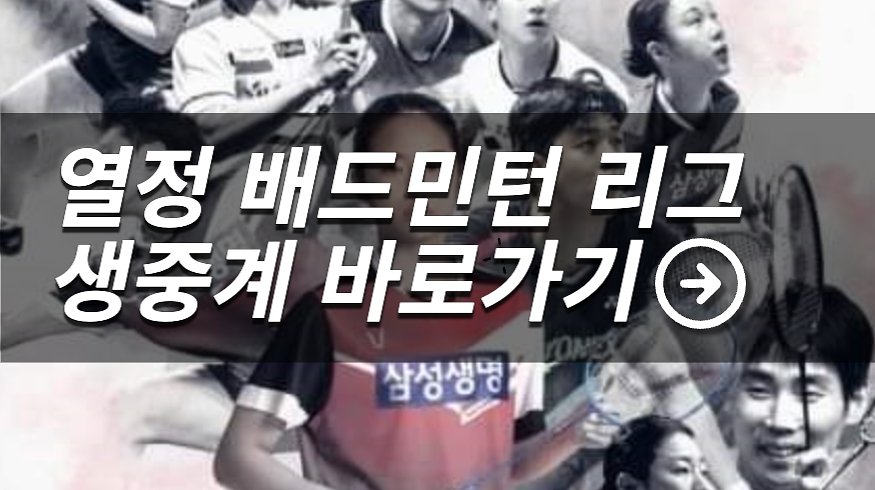 2023 열정 배드민턴 고화질 생중계 안세영 이용대 경기 시청하기